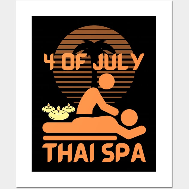 4 Of July Celebrate Thai Spa Wall Art by Helen Morgan